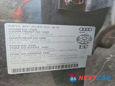 Zdjęcie 13 z 13 samochodu: 2019 AUDI Q3 PREMIUM PLUS S-LINE VIN:WA1EECF32K1071587 - miniatura