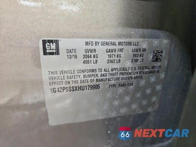 Zdjęcie 12 z 13 samochodu: 2017 BUICK LACROSSE ESSENCE VIN:1G4ZP5SSXHU179906 - miniatura