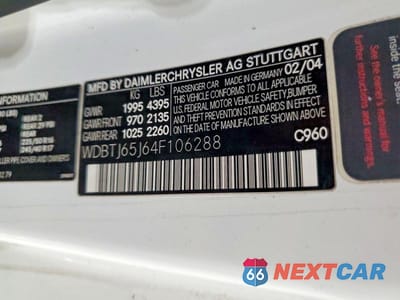 Zdjęcie 12 z 12 samochodu: 2004 MERCEDES-BENZ CLK 320C VIN:WDBTJ65J64F106288 - miniatura