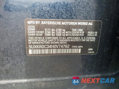 Zdjęcie 13 z 13 samochodu: 2017 BMW X5 XDRIVE35I VIN:5UXKR0C34H0V74762 - miniatura