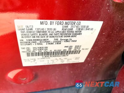 Zdjęcie 12 z 13 samochodu: 2013 LINCOLN MKS VIN:1LNHL9EK8DG618829 - miniatura