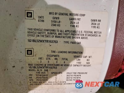 Zdjęcie 12 z 12 samochodu: 1996 CHEVROLET CAPRICE CLASSIC VIN:1G1BL52WXTR163763 - miniatura