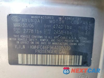 Zdjęcie 12 z 12 samochodu: 2006 HYUNDAI AZERA SE VIN:KMHFC46F96A105039 - miniatura