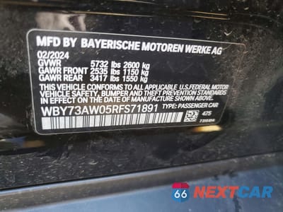 Zdjęcie 13 z 13 samochodu: 2024 BMW I4 EDRIVE 40 VIN:WBY73AW05RFS71891 - miniatura