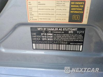 Zdjęcie 12 z 13 samochodu: 2012 MERCEDES-BENZ S 550 4MATIC VIN:WDDNG9EB9CA455868 - miniatura