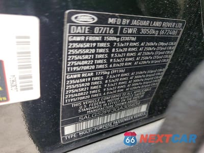 Zdjęcie 13 z 13 samochodu: 2016 LAND ROVER RANGE ROVER HSE VIN:SALGS2PF3GA305634 - miniatura