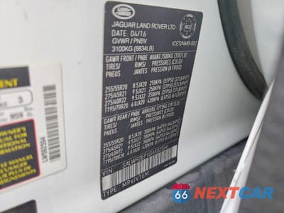Zdjęcie 13 z 13 samochodu: 2016 LAND ROVER RANGE ROVER SPORT SC VIN:SALWR2EF1GA592594 - miniatura