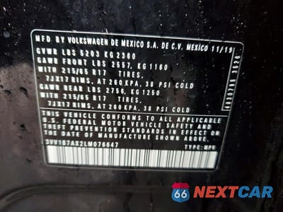 Zdjęcie 13 z 13 samochodu: 2020 VOLKSWAGEN TIGUAN S VIN:3VV1B7AX2LM076647 - miniatura
