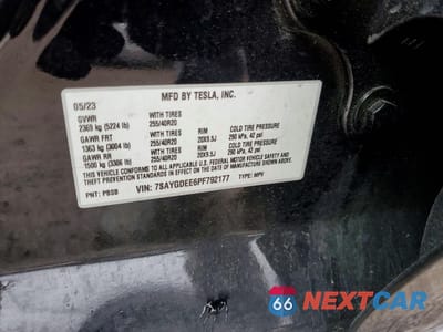 Zdjęcie 12 z 12 samochodu: 2023 TESLA MODEL Y VIN:7SAYGDEE6PF792177 - miniatura