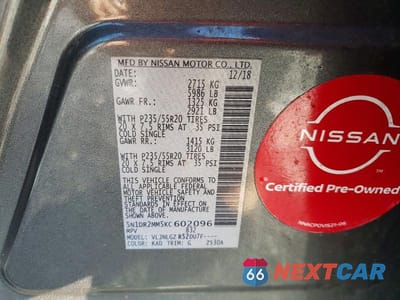 Zdjęcie 14 z 14 samochodu: 2019 NISSAN PATHFINDER SL VIN:5N1DR2MM5KC602096 - miniatura