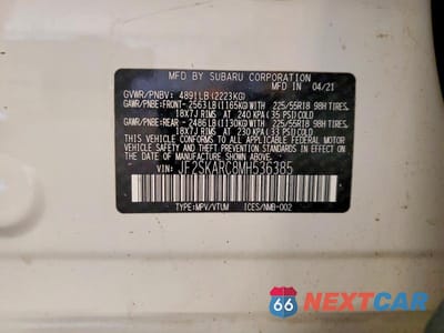 Zdjęcie 13 z 13 samochodu: 2021 SUBARU FORESTER SPORT VIN:JF2SKARC8MH536385 - miniatura