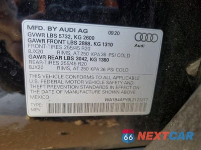 Zdjęcie 13 z 13 samochodu: 2020 AUDI SQ5 PREMIUM PLUS VIN:WA1B4AFY9L2123217 - miniatura