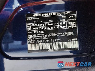 Zdjęcie 12 z 12 samochodu: 2017 MERCEDES-BENZ GLA 250 4MATIC VIN:WDCTG4GB3HJ319321 - miniatura