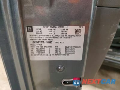 Zdjęcie 13 z 13 samochodu: 2011 GMC ACADIA SLE VIN:1GKKVPED1BJ155995 - miniatura