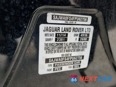 Zdjęcie 12 z 12 samochodu: 2015 JAGUAR XF 2.0T PREMIUM VIN:SAJWA0FS4FPU62756 - miniatura