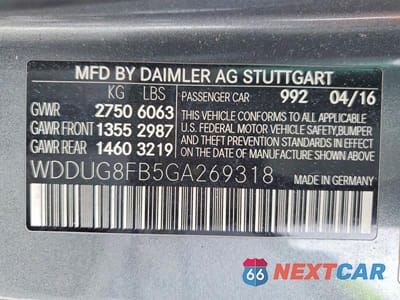 Zdjęcie 13 z 13 samochodu: 2016 MERCEDES-BENZ S 550 4MATIC VIN:WDDUG8FB5GA269318 - miniatura