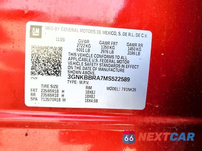 Zdjęcie 14 z 15 samochodu: 2021 CHEVROLET BLAZER 1LT VIN:3GNKBBRA7MS522589 - miniatura