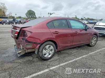 Trzecie zdjęcie samochodu z tyłu: 2013 HONDA CIVIC LX VIN:19XFB2F59DE213366 - miniatura