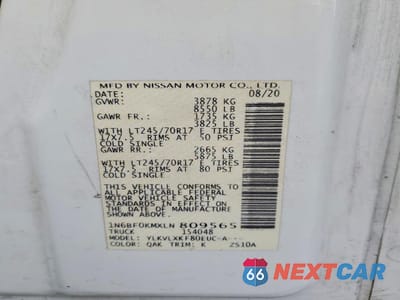 Zdjęcie 13 z 13 samochodu: 2020 NISSAN NV 1500 S - CARGO VAN VIN:1N6BF0KMXLN809565 - miniatura