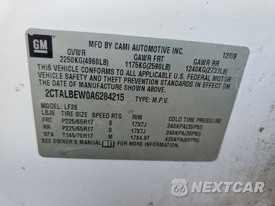 Zdjęcie 12 z 13 samochodu: 2010 GMC TERRAIN SLE VIN:2CTALBEW0A6284215 - miniatura