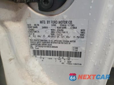 Zdjęcie 12 z 12 samochodu: 2008 FORD F250 SUPER DUTY VIN:1FTSX21518EE48949 - miniatura
