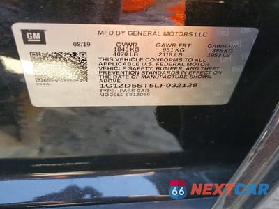 Zdjęcie 13 z 13 samochodu: 2020 CHEVROLET MALIBU LT VIN:1G1ZD5ST5LF032128 - miniatura