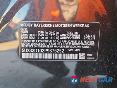 Zdjęcie 13 z 14 samochodu: 2023 BMW X4 XDRIVE30I VIN:5UX33DT02P9S75252 - miniatura