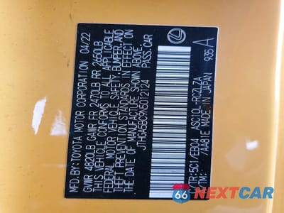 Zdjęcie 13 z 14 samochodu: 2022 LEXUS RC 300 F SPORT VIN:JTHGA5BC9N5012124 - miniatura