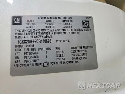 Zdjęcie 13 z 14 samochodu: 2012 GMC YUKON XL DENALI VIN:1GKS2MEF2CR130678 - miniatura