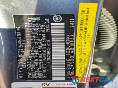 Zdjęcie 12 z 12 samochodu: 2012 TOYOTA AVALON BASE VIN:4T1BK3DB9CU450206 - miniatura