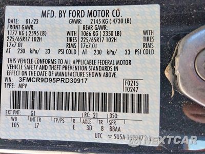 Zdjęcie 13 z 13 samochodu: 2023 FORD BRONCO VIN:3FMCR9D95PRD30917 - miniatura