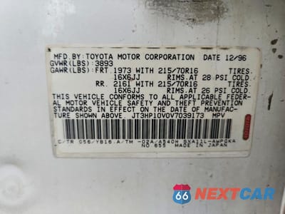 Zdjęcie 12 z 12 samochodu: 1997 TOYOTA RAV4 BASE VIN:JT3HP10V0V7039173 - miniatura