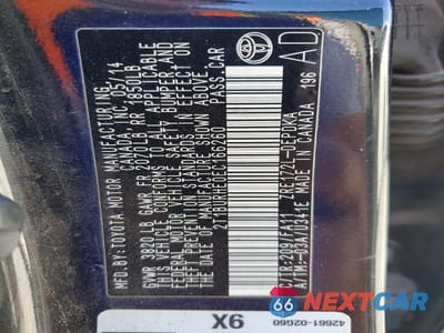 Zdjęcie 13 z 13 samochodu: 2014 TOYOTA COROLLA L VIN:2T1BURHE0EC166260 - miniatura