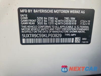 Zdjęcie 14 z 14 samochodu: 2019 BMW X3 XDRIVE30I VIN:5UXTR9C59KLP93829 - miniatura
