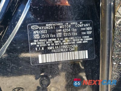Zdjęcie 12 z 12 samochodu: 2022 HYUNDAI SONATA SEL PLUS VIN:KMHL44J29NA225054 - miniatura
