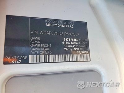 Zdjęcie 13 z 13 samochodu: 2018 BENZ SPRINTER CARGO 2500 VIN:WDAPE7CD8JP597563 - miniatura