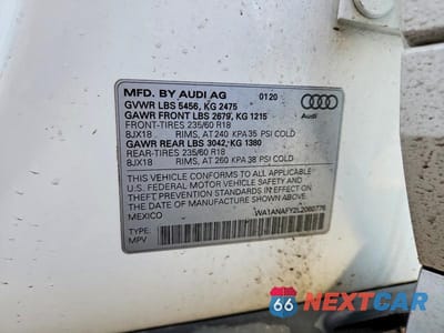 Zdjęcie 13 z 13 samochodu: 2020 AUDI Q5 PREMIUM VIN:WA1ANAFY2L2060776 - miniatura