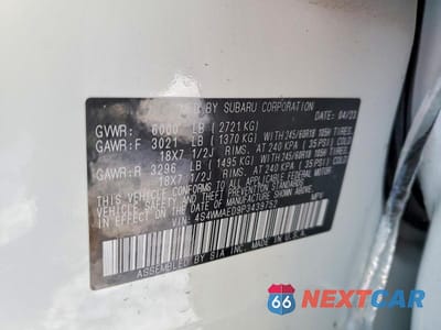 Zdjęcie 13 z 13 samochodu: 2023 SUBARU ASCENT PREMIUM VIN:4S4WMAED9P3439752 - miniatura