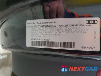 Zdjęcie 12 z 12 samochodu: 2018 AUDI RS5 VIN:WUAPWAF57JA902634 - miniatura