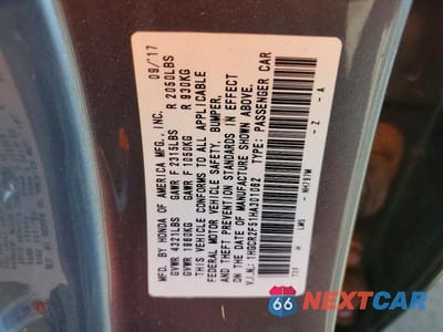 Zdjęcie 12 z 12 samochodu: 2017 HONDA ACCORD SPORT VIN:1HGCR2F51HA301062 - miniatura