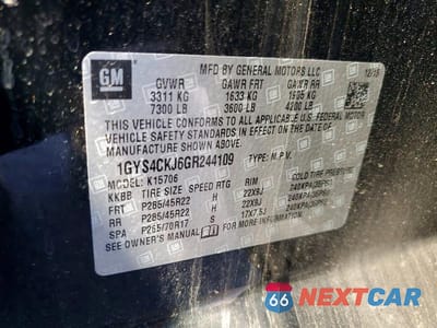 Zdjęcie 13 z 13 samochodu: 2016 CADILLAC ESCALADE PREMIUM VIN:1GYS4CKJ6GR244109 - miniatura