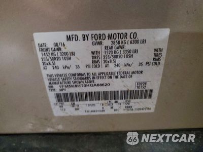 Zdjęcie 13 z 13 samochodu: 2017 FORD EXPLORER PLATINUM VIN:1FM5K8HT0HGA68620 - miniatura