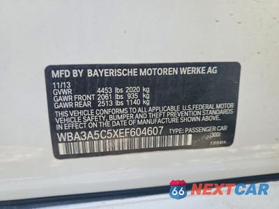 Zdjęcie 12 z 12 samochodu: 2014 BMW 328 I VIN:WBA3A5C5XEF604607 - miniatura