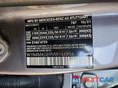 Zdjęcie 12 z 12 samochodu: 2021 MERCEDES-BENZ GLB 250 VIN:W1N4M4GB9MW166856 - miniatura