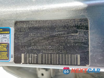 Zdjęcie 12 z 12 samochodu: 2015 KIA OPTIMA HYBRID VIN:KNAGM4AD1F5089548 - miniatura