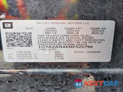 Zdjęcie 13 z 13 samochodu: 2021 CADILLAC XT4 LUXURY VIN:1GYAZAR4XMF026799 - miniatura