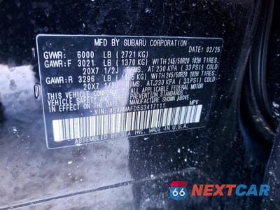 Zdjęcie 13 z 13 samochodu: 2025 SUBARU ASCENT ONYX EDITION VIN:4S4WMAFD5S3417111 - miniatura