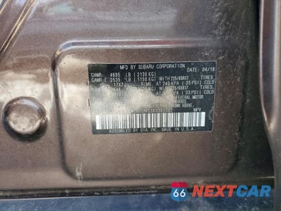 Zdjęcie 13 z 13 samochodu: 2019 SUBARU OUTBACK 2.5I PREMIUM VIN:4S4BSAFC5K3342342 - miniatura