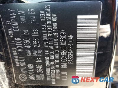 Zdjęcie 12 z 12 samochodu: 2009 HYUNDAI GENESIS VIN:KMHGC46E89U058097 - miniatura