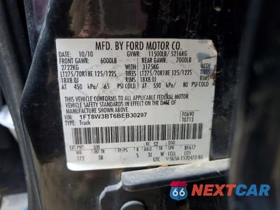 Zdjęcie 13 z 14 samochodu: 2011 FORD F350 SUPER DUTY VIN:1FT8W3BT6BEB30297 - miniatura